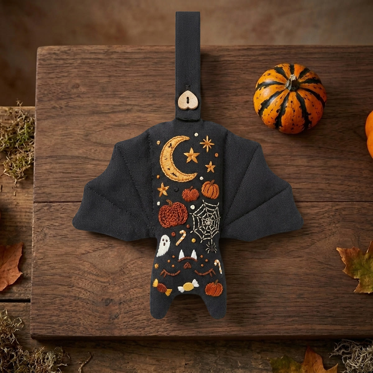 Rubbyoo Bat Embroidery Kit - Halloween Sampler | Spooky Gift For Friend | Cozy Autumn Home Decor - image 7