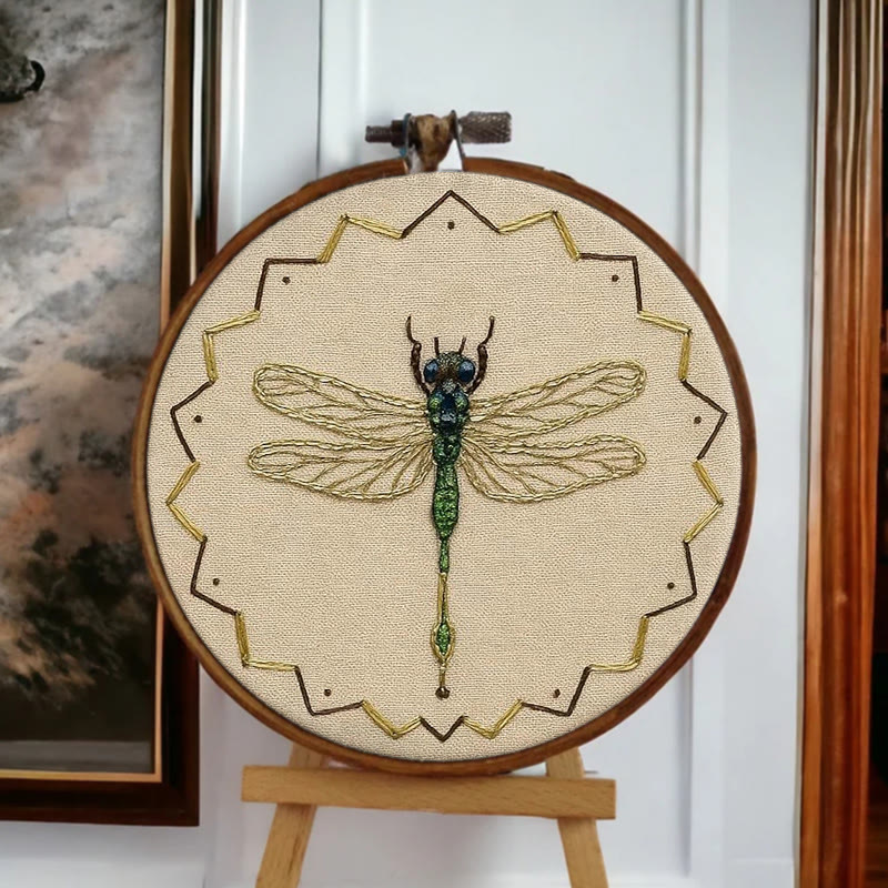 Rubbyoo Bead Embroidery Kit - Beautiful Dragonfly | Diy Needle Art | Handmade Decorative Craft  - image 9