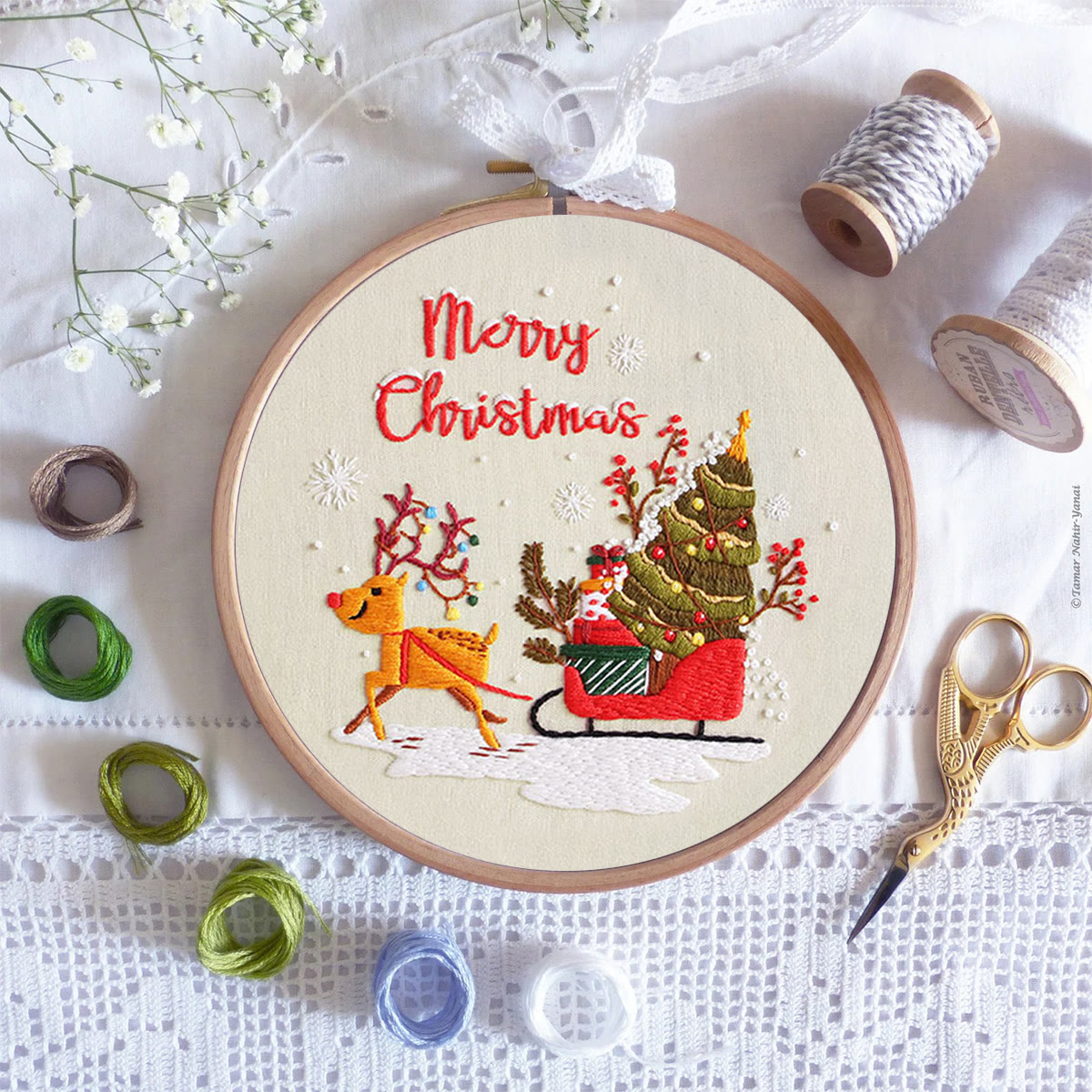 Rubbyoo Embroidery Kit -  Sleigh Elk - image 8