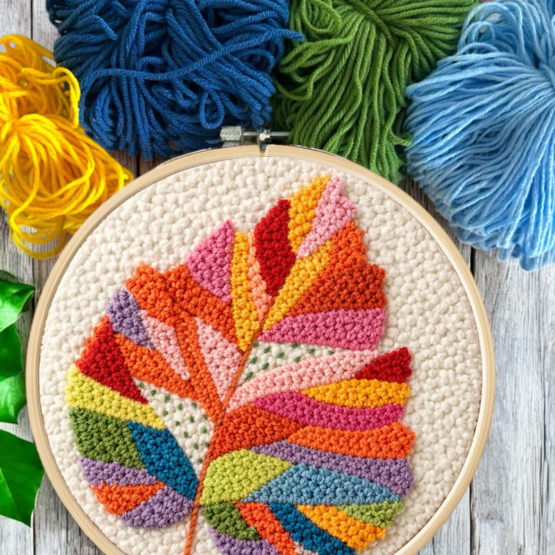 Vibrant Maple Leaf Punch Needle Kit - Entry Level Diy | Exquisite Home Piece - image 8