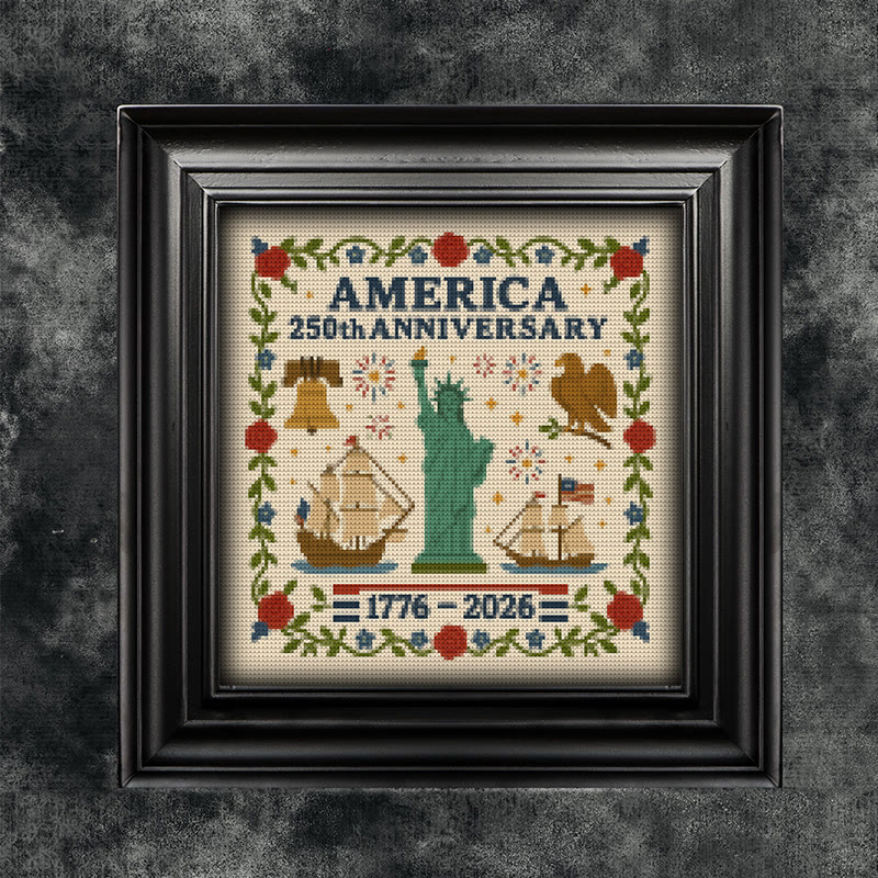 Cross Stitch Kit - Us 250th Anniversary | Diy Handmade Craft | Unique Needlework Collection - image 6