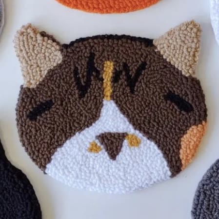 Punch Needle Cat Series Coaster Kits - Cat Lovers Birthday Gift | Diy Fridge Magnets | Perfect For Home Decor - R  - image 16