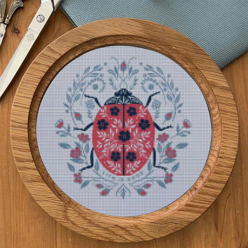  Cross Stitch Kit - Little Ladybird | Handmade Gift For Insect Lovers | Beginner Needle Artwork - image 9