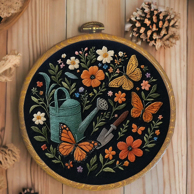 Rubbyoo Embroidery Kit - Plants And Butterfly | Diy Aesthetic Needlework Gift | Stunning Wall Decor  - image 7