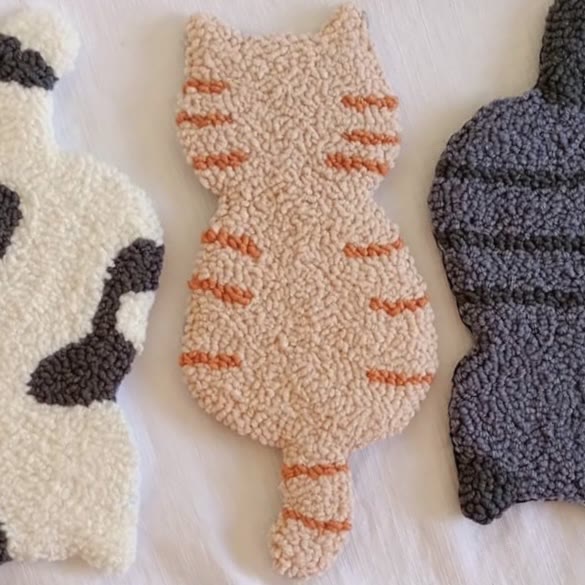 Punch Needle Cat Series Coaster Kits - Cat Lovers Birthday Gift | Diy Fridge Magnets | Perfect For Home Decor - J  - image 8