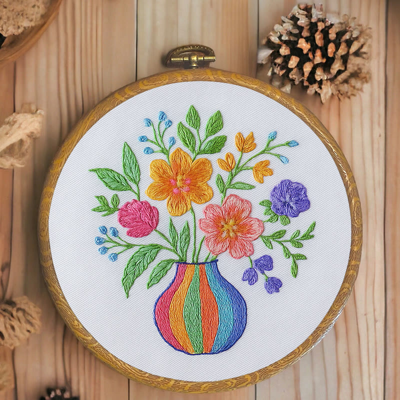 Rubbyoo Embroidery Kit -  Vibrant Flowers | Nice Gifts For Flower Lovers | Perfect For Beginners  - image 7
