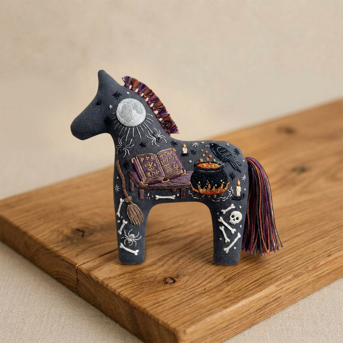 Rubbyoo Dala Horse Embroidery Kit - Witch's Cauldron | Gift For Bestie | Tiered Tray Decor - image 7