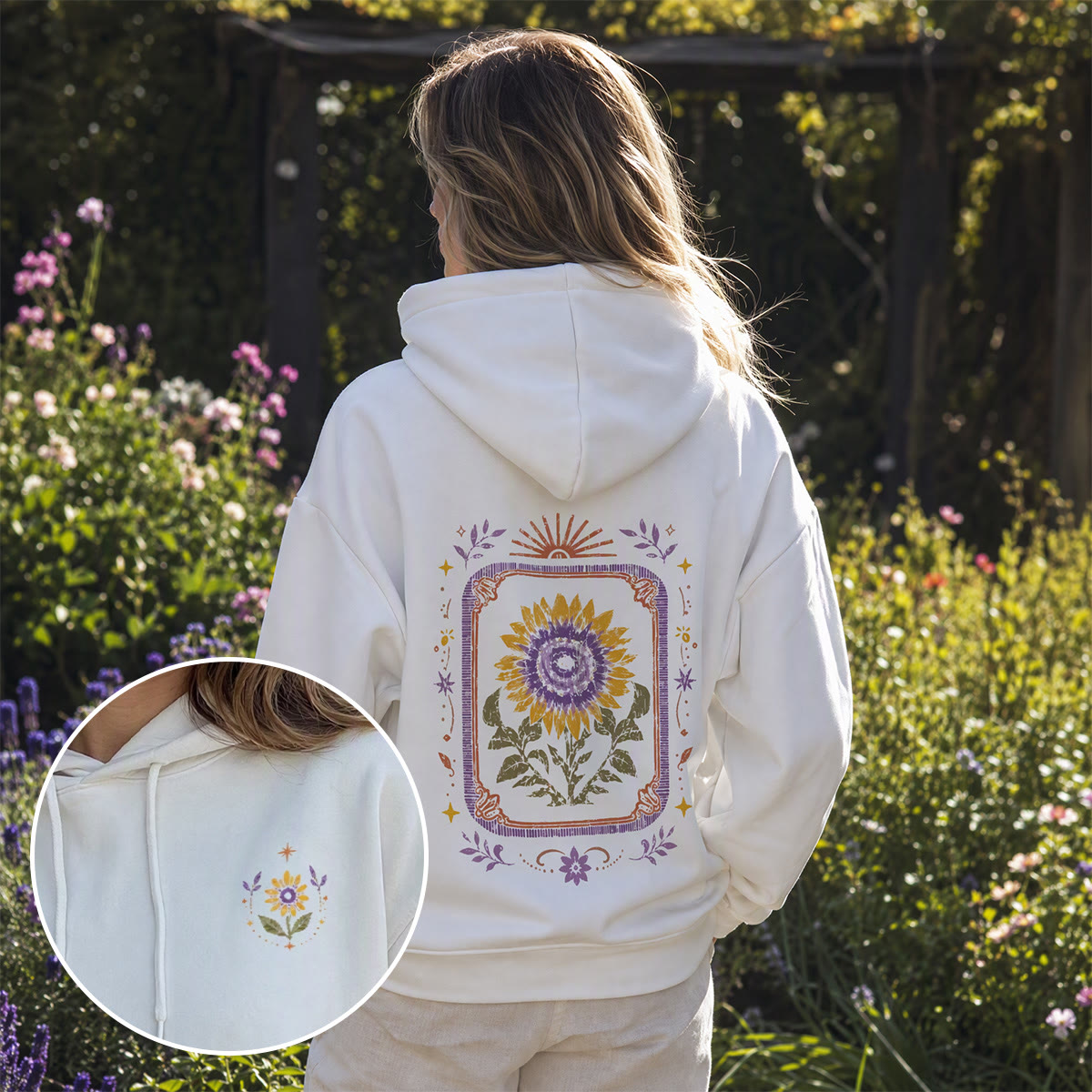 Rubbyoo Celestial Sunflower Unisex Hoodie  - image 2