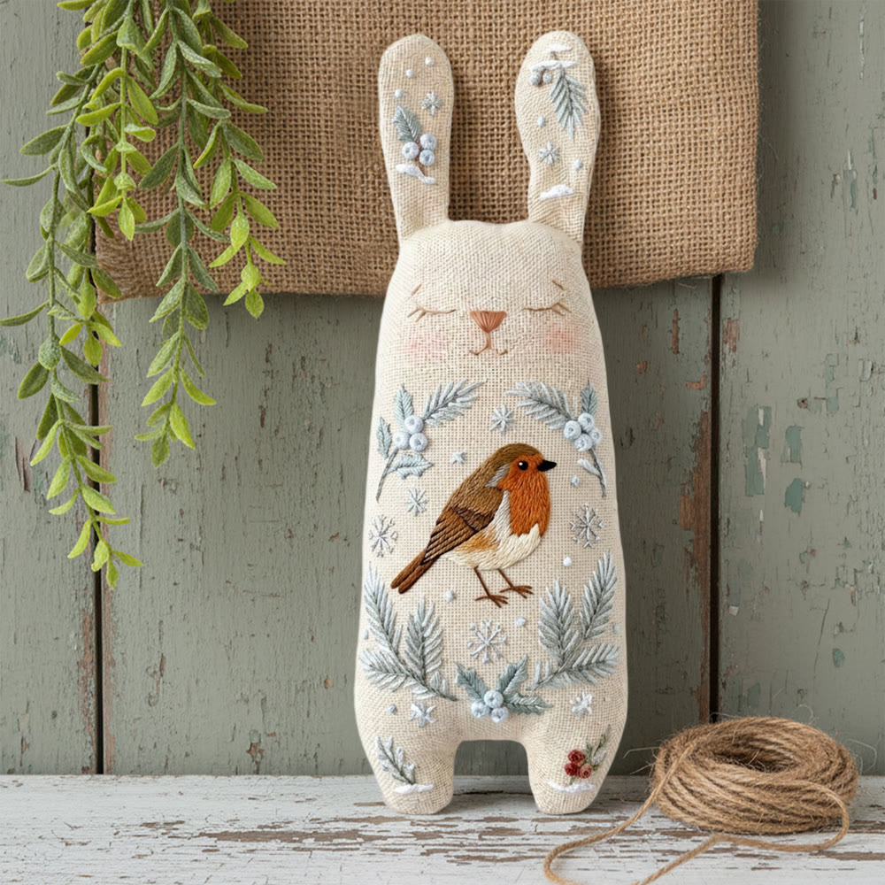 Rubbyoo Bunny Toy Embroidery Kit -  Playful Little Bird | Hand Embroidery Kit |  Gifts For Children  - image 3