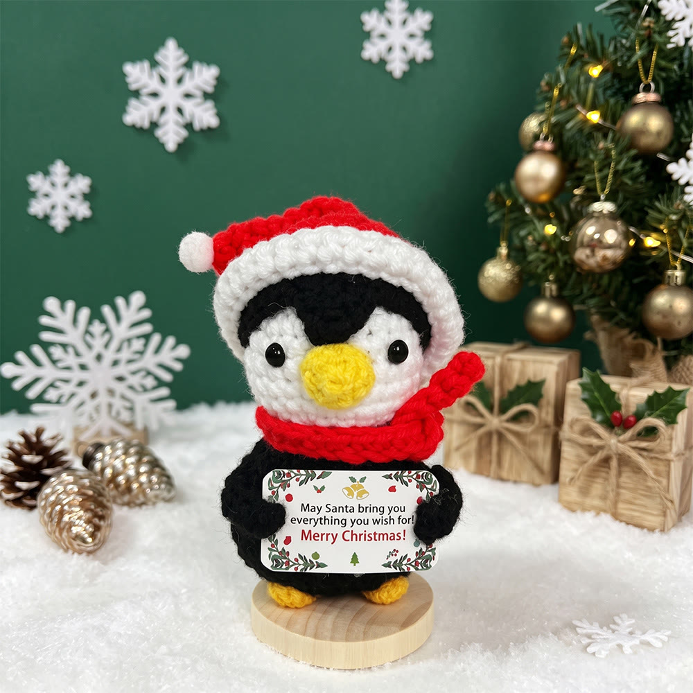 Rubbyoo Lovely Christmas Doll - Handmade Festive Crochet Accent | Inspirational Holiday Desk Decor - Penguin1 - image 3