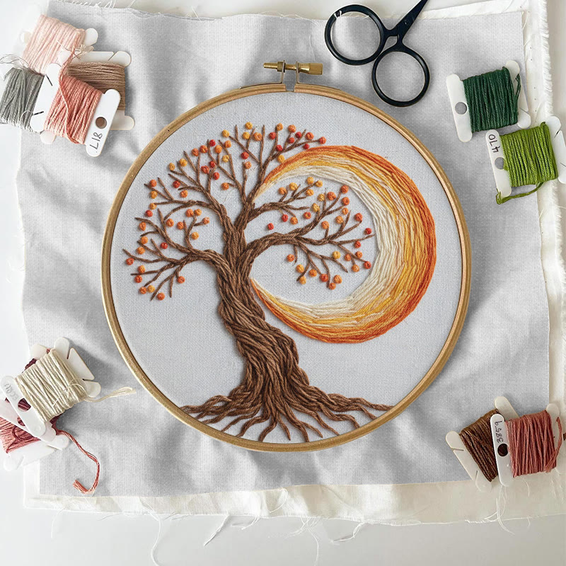 Rubbyoo Embroidery Kit - Tree Of Life | Creative Nature Pattern | Spiritual Handmade Craft   - image 3