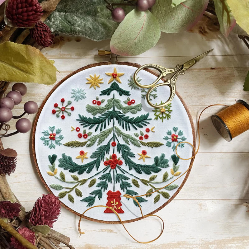 Rubbyoo Embroidery Kit - Christmas Tree | Handmade Festive Craft | Unique Christmas Gift - image 7