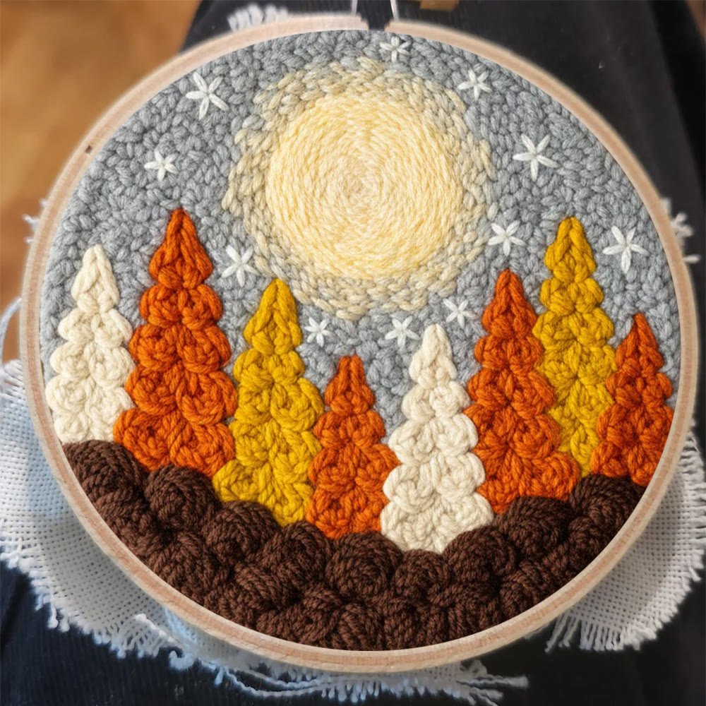 Golden Forest Punch Needle Kit - Diy Handmade Art | Perfect Wall Decoration - image 6