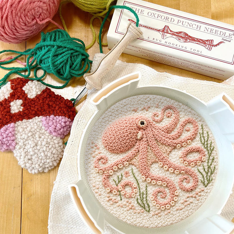 Blush Curly Octopus Punch Needle Kit – Top Gift Pick | Fun-filled Diy Creation - image 12