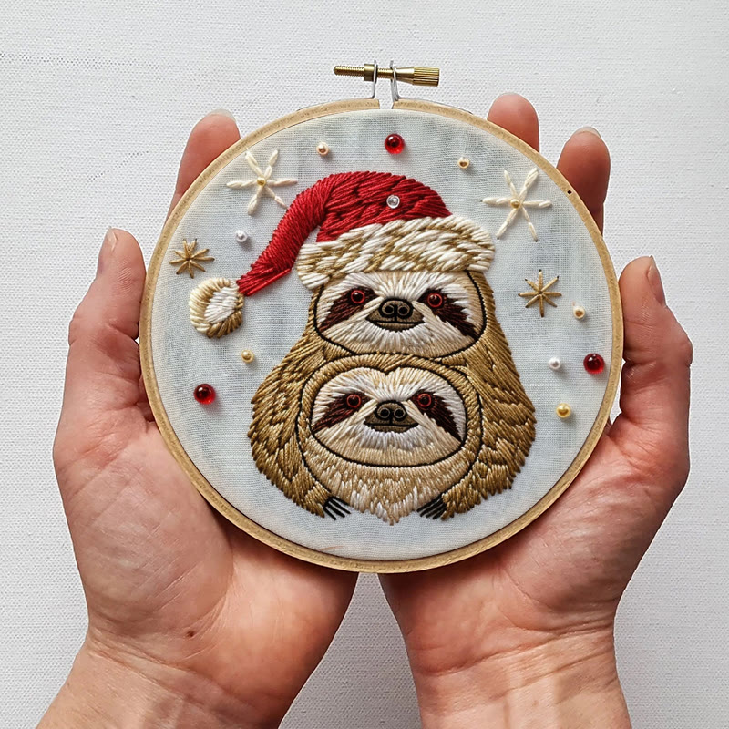 Rubbyoo Embroidery Kit-  Christmas Sloth - image 5