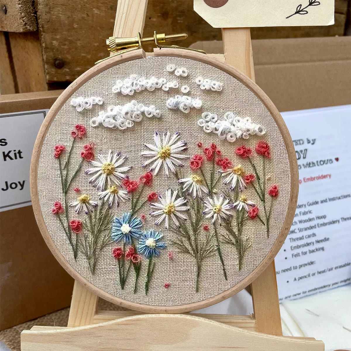 Rubbyoo Embroidery Kit- Daisy Pattern | Embroidery Kit For Beginner,Modern Embroidery - image 6