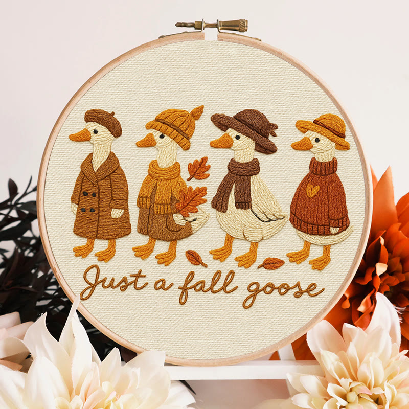 Rubbyoo Embroidery Kit - Autumn Goose | Halloween Animal Craft | Nice Handmade Gifts - image 5