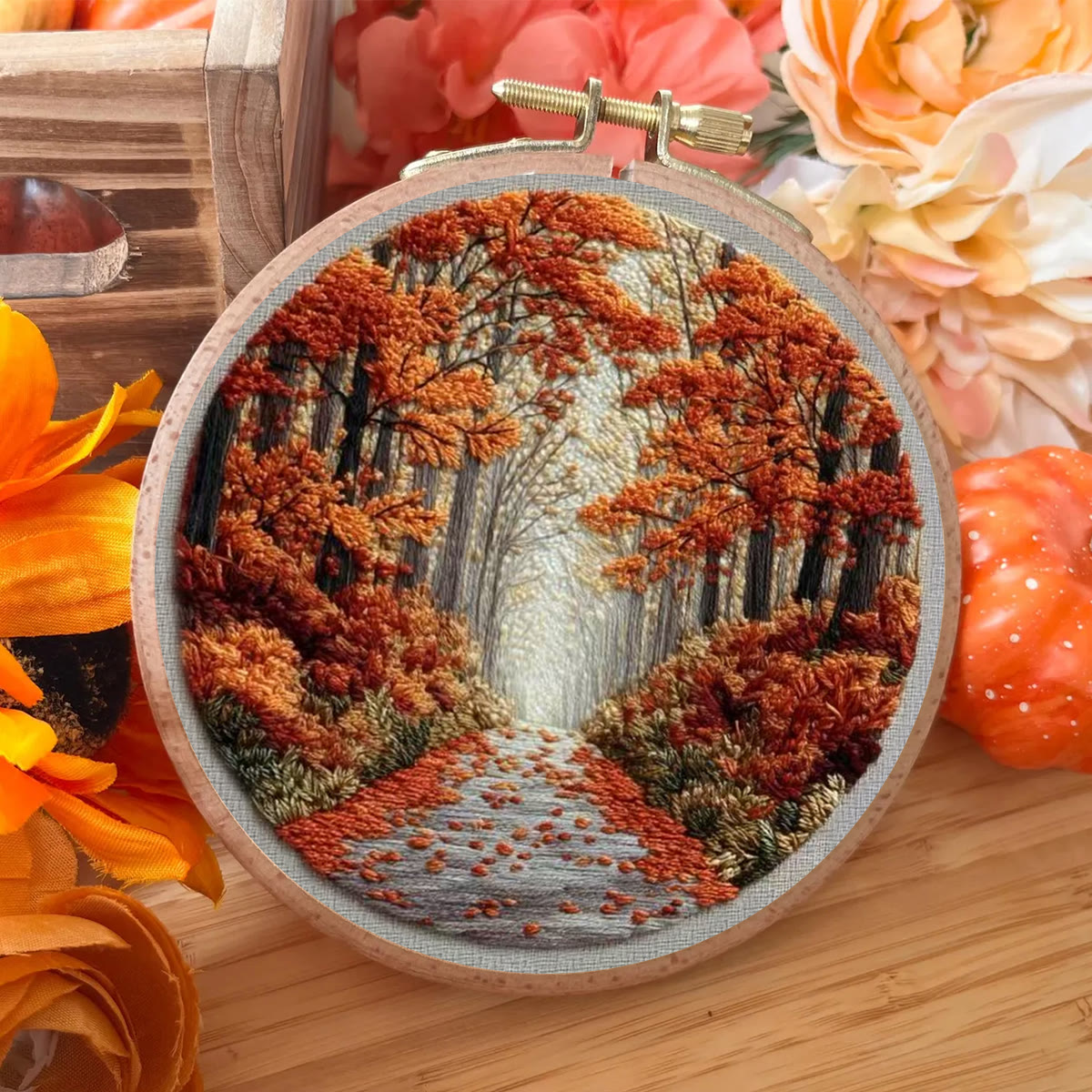 Rubbyoo Embroidery Kit - Autumn Forest Path | Elegant Home Decor Hanging | Beginner-friendly Diy - image 7