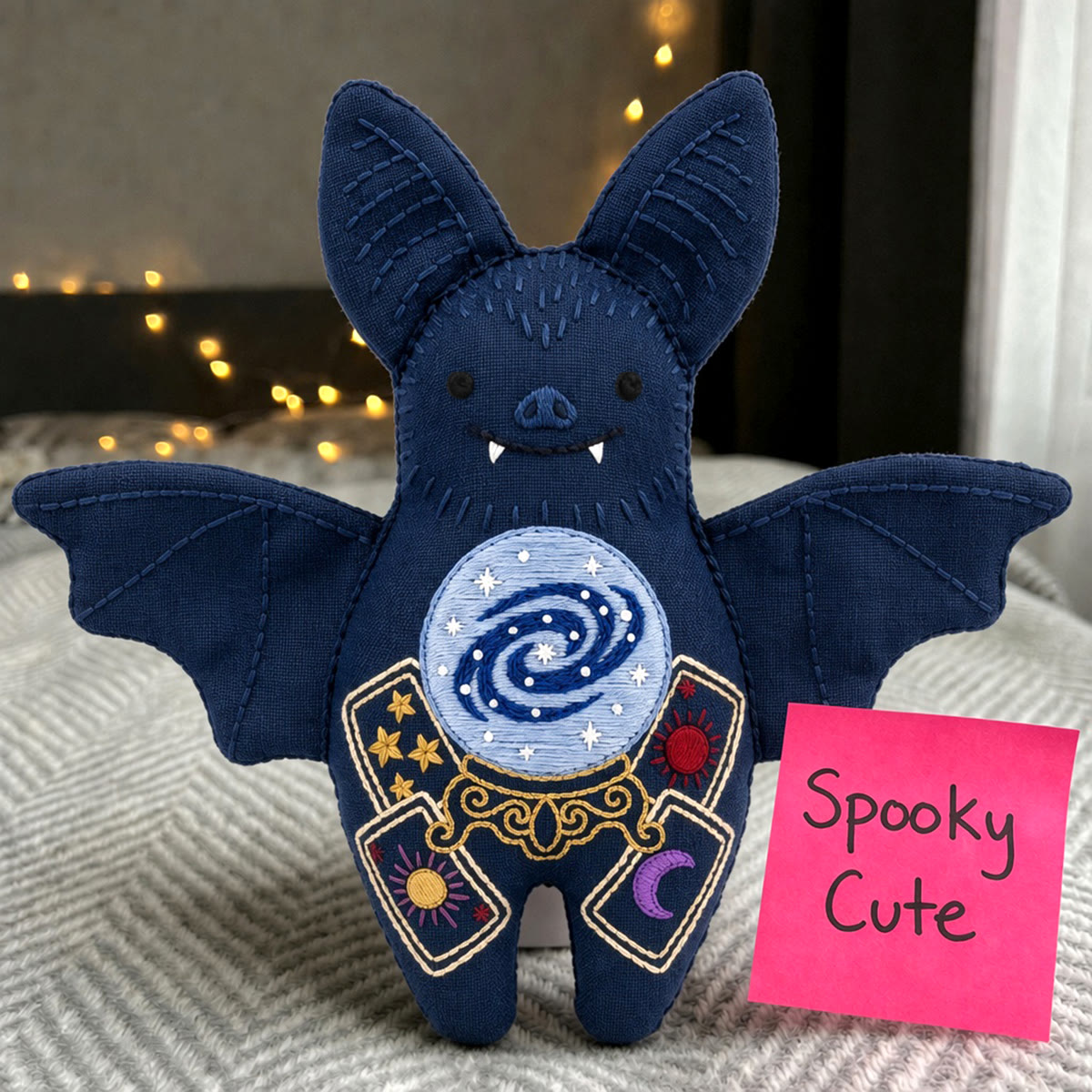 Rubbyoo Bat Embroidery Kit - Fortune Teller | Mystical Crystal Ball Craft | Witchy Handmade Decoration - image 5