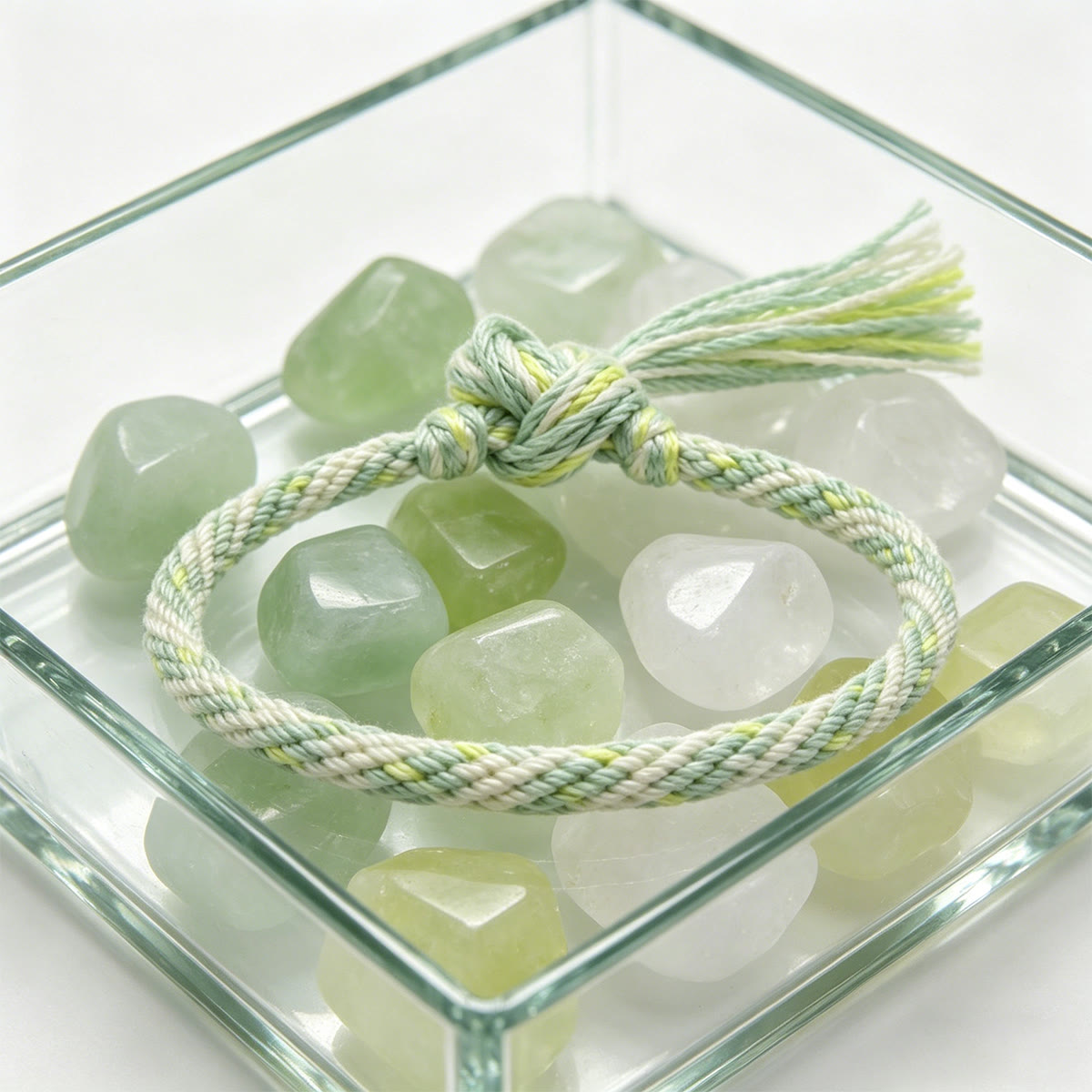 Rubbyoo Kumihimo Bracelet Kit - Lime Blossom |  Festival Handmade Bracelet | Gift For Her - image 5