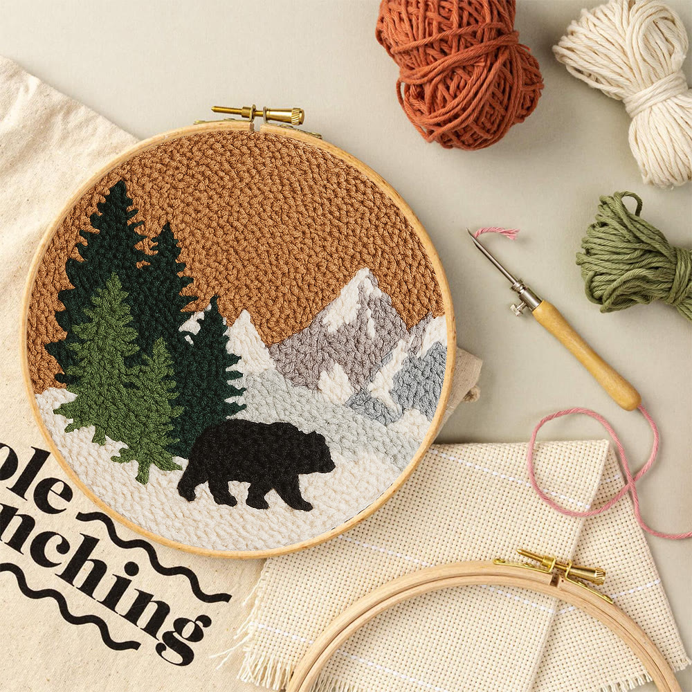 Snow Mountain Punch Needle Kit - Creative Handmade Coaster | Perfect Birthday Gift - image 9