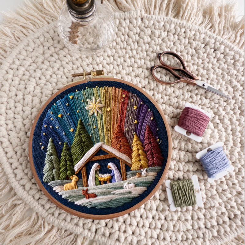 Rubbyoo Embroidery Kit - Nativity With Aurora | Stunning Christmas Gift | Precious Handmade Collection  - image 9