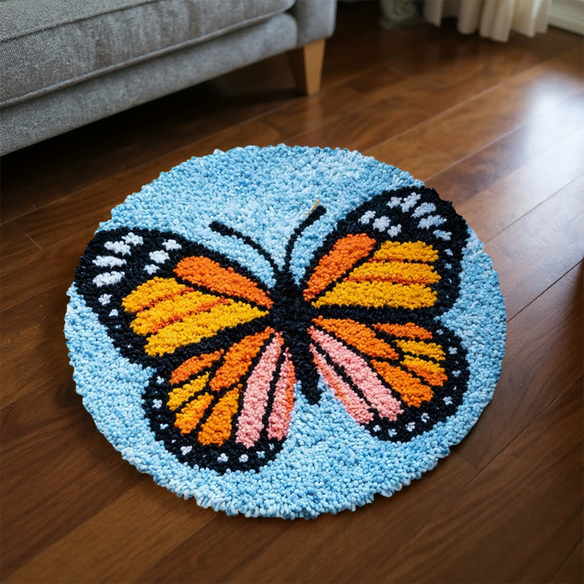 Rubbyoo Latch Hook Rug Kit - Enchanting Butterfly | Unique Handmade Decor | Diy Versatile Craft  - image 7