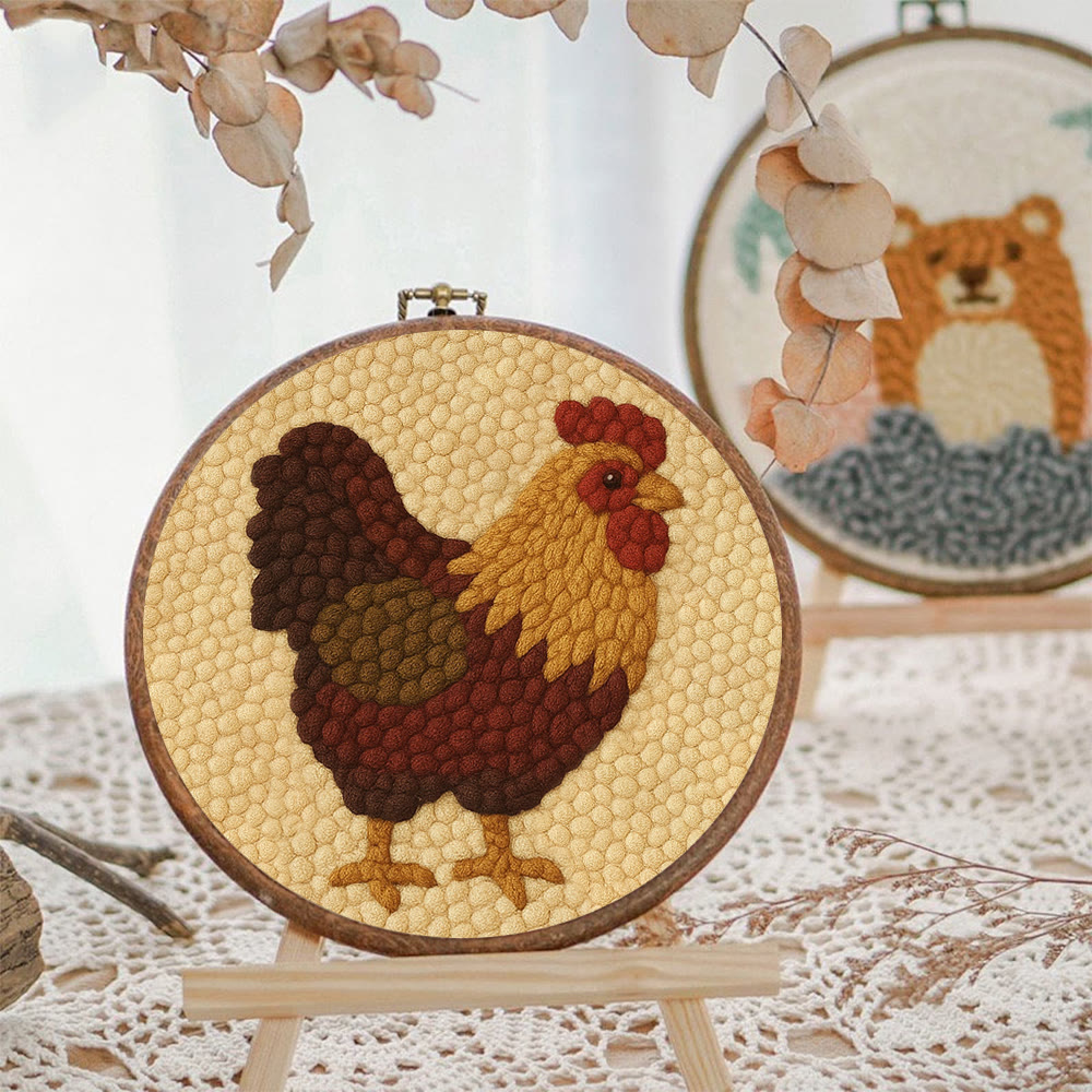  Rooster Punch Needle Kit - Perfect Craft For Animal Lovers | Handmade Beginner Set - image 7