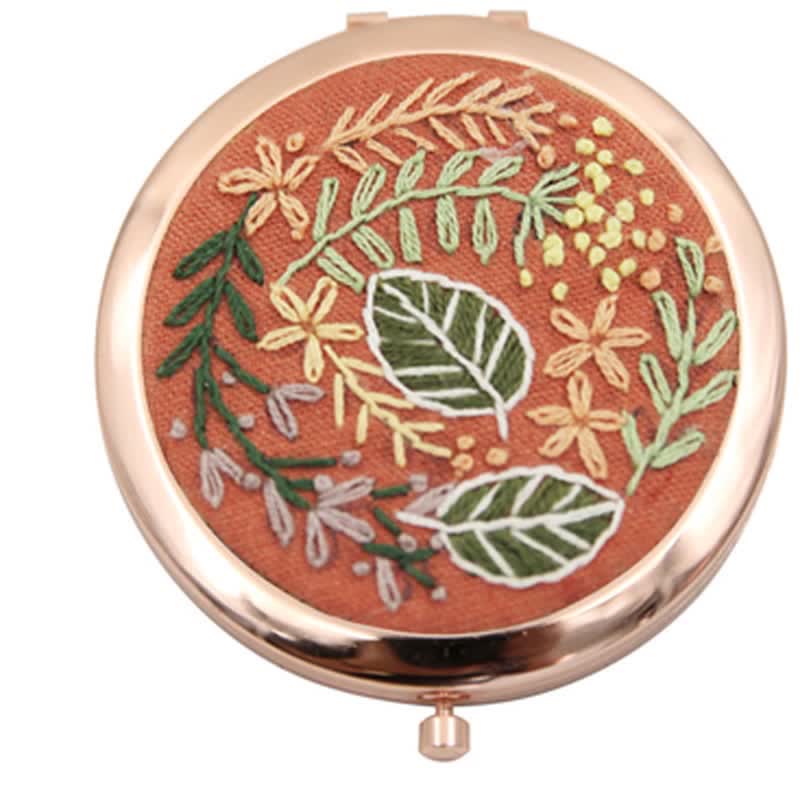 Rose gold Mirror Embroidery Kit For Beginner| Bridesmaid Gifts| Pretty Personalized Gifts - D - Green bronze - image 6