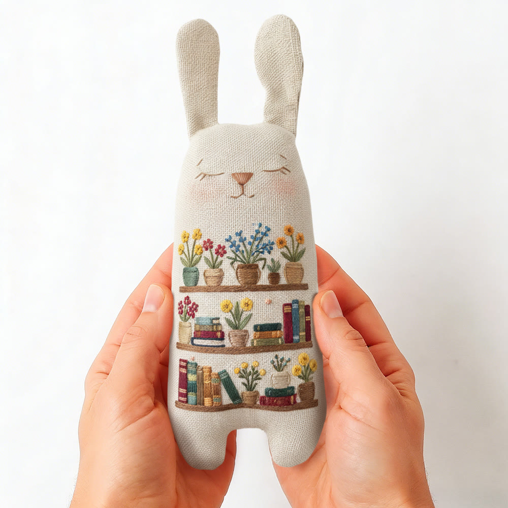 Rubbyoo Bunny Toy Embroidery Kit - Bookshelf Patten | Creative Animal Project | Perfect Birthday Gift  - image 9