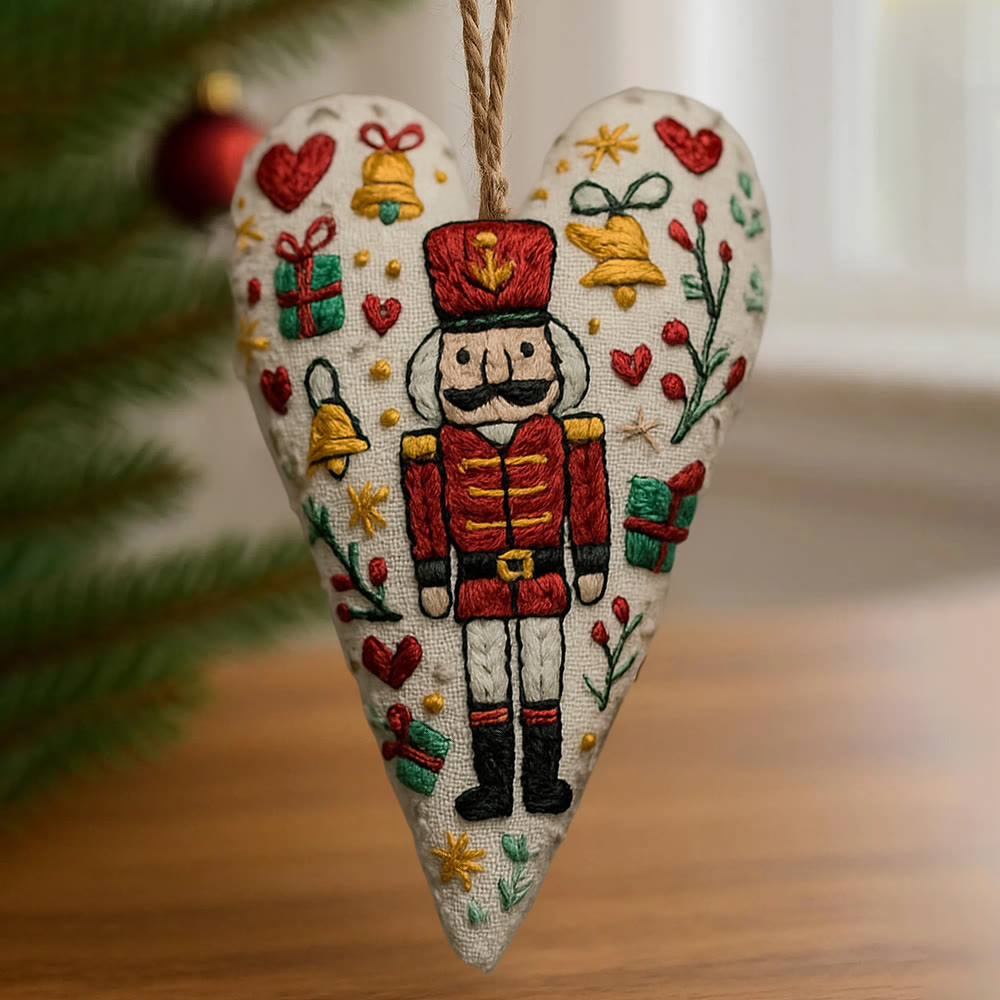 Rubbyoo Heart Embroidery Kit - Nutcracker | Christmas Tree Decoration | Nice Festive Gift  - image 3