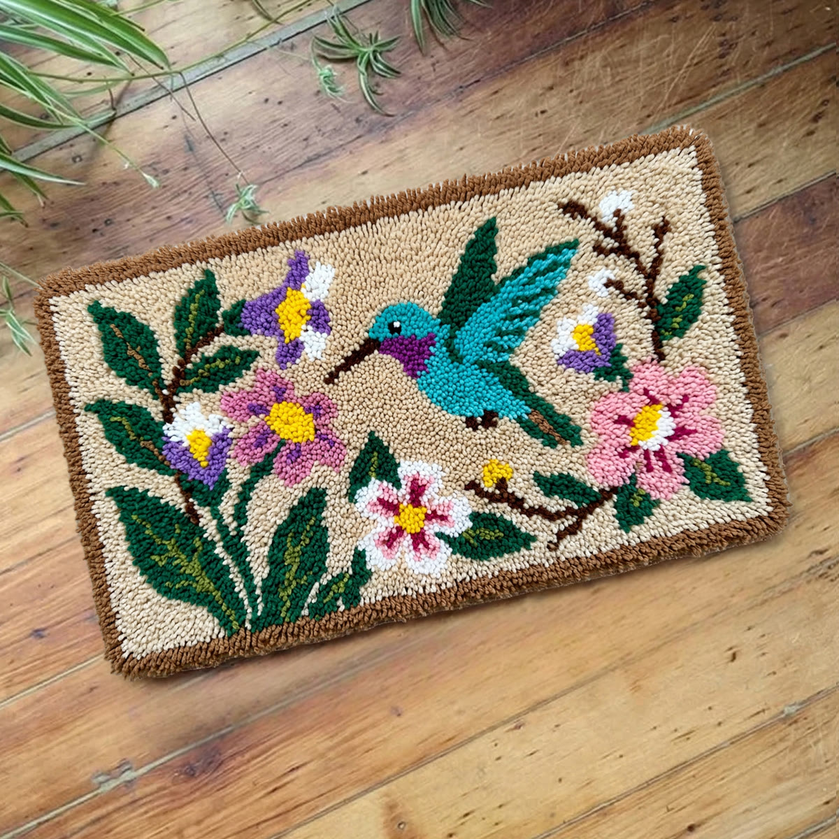Rubbyoo Latch Hook Rug Kit - Floral Bird | Animal Path Mat | Nice Housewarming Gift - image 8