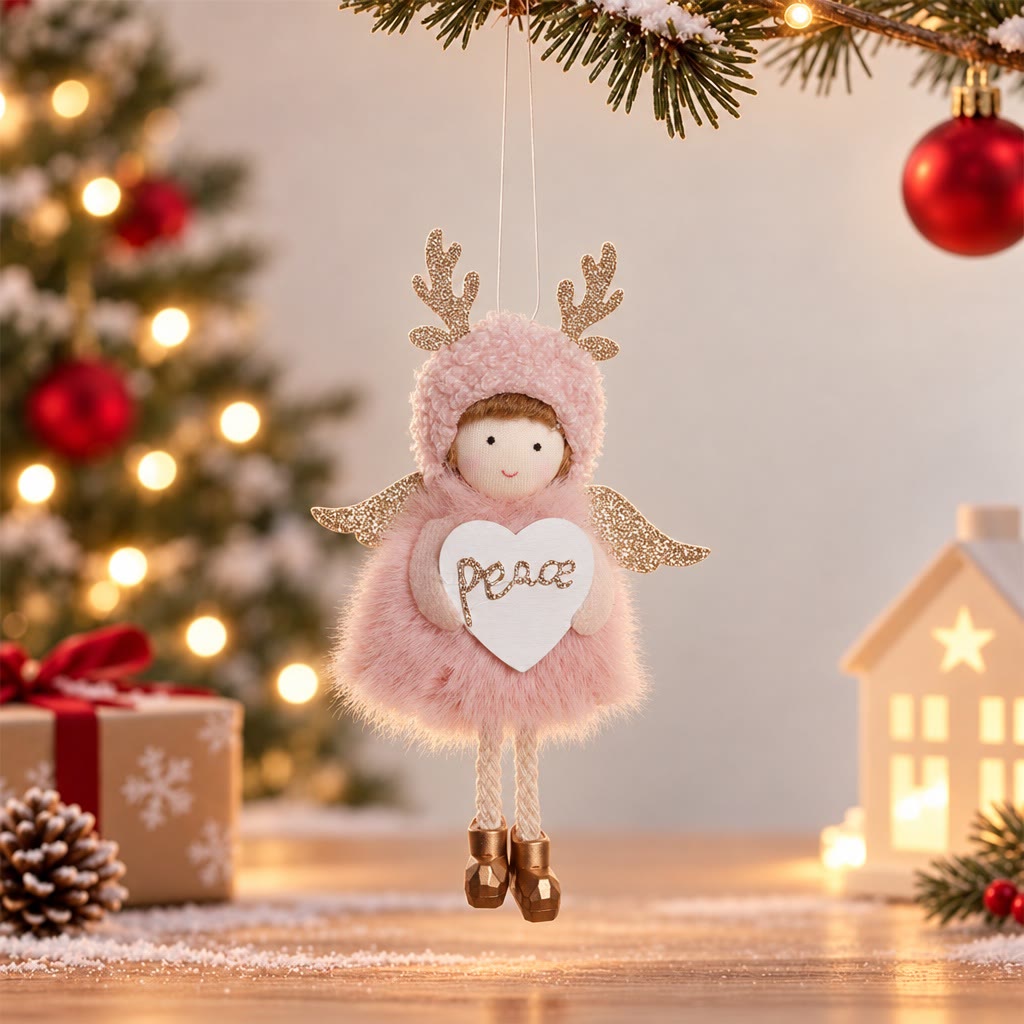 Rubbyoo Plush Christmas Angel Ornament – Lovely Xmas Tree Hanging | Heartfelt Holiday Gift For Kids - image 2