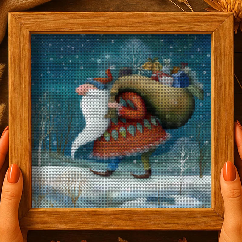 Cross Stitch Kit - Kindness Santa Claus | Christmas Hanging Craft | Unique Christmas Collection  - image 10