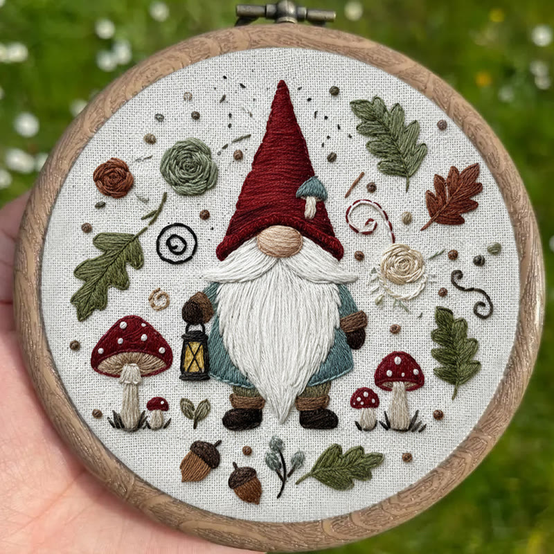 Rubbyoo Embroidery Kit - Forest Gnome | Christmas Beginner Craft | Novice-friendly Diy Kit - image 6