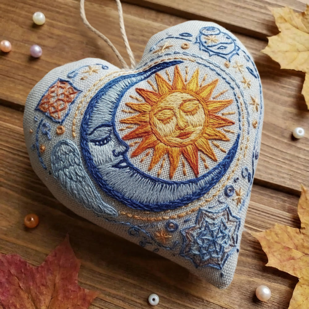 Rubbyoo Heart Embroidery Kit - Sun And Moon Celestial | Celestial Diy | Magical Home Touch - image 10