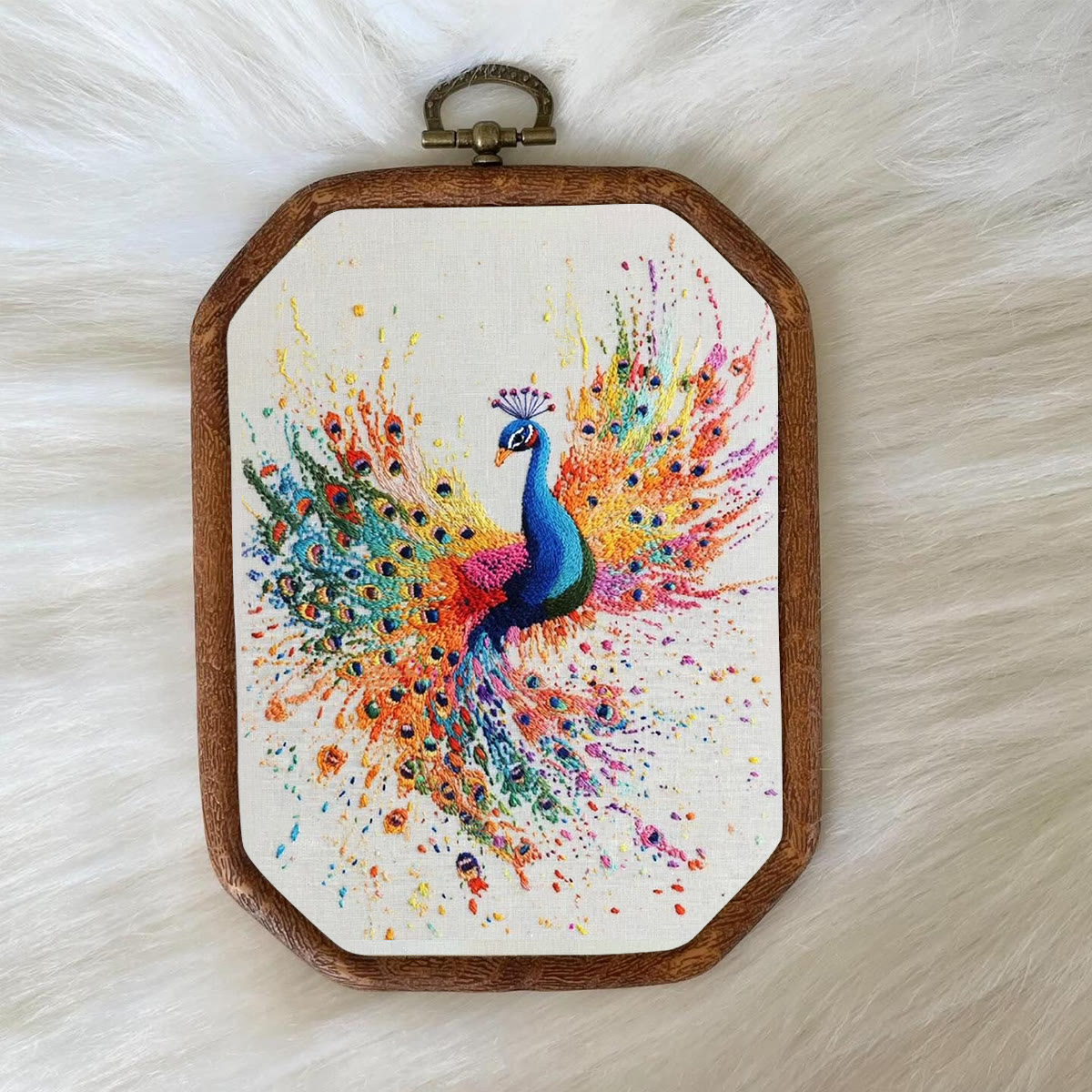Rubbyoo Embroidery Kit-  Colorful Wings Peacock - image 8