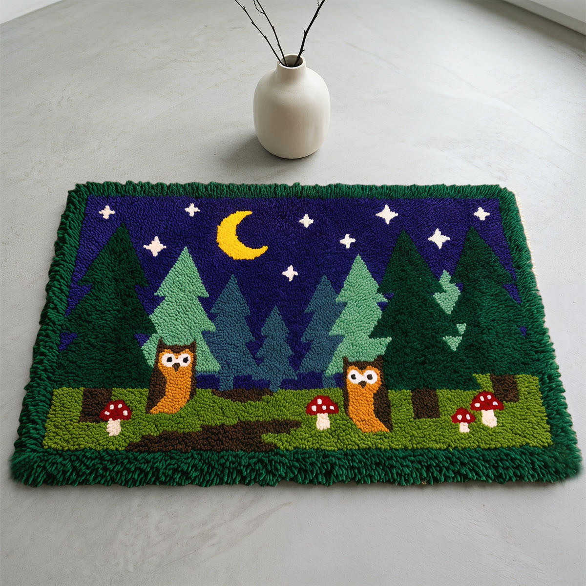 Rubbyoo Latch Hook Rug Kit - The Night Owl | Decorative Rug For Bedroom | Diy Nursery Carpet - image 7