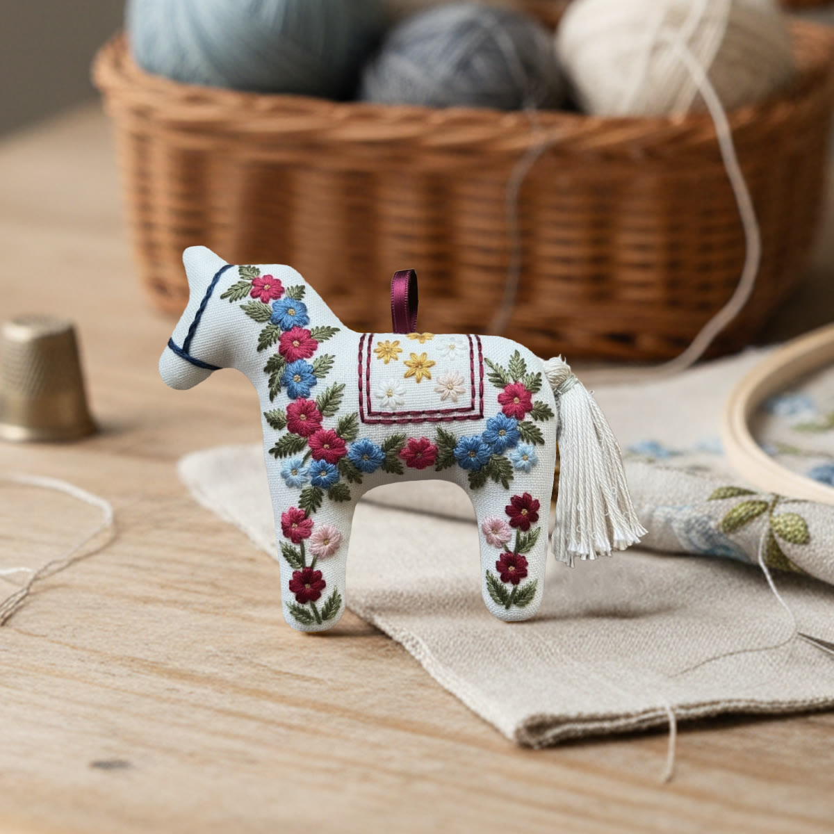 Rubbyoo Horse Embroidery Kit - Spring Flower | Handmade Gift For Mother | Lucky Horse Ornament  - image 5