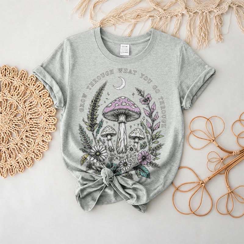Rubbyoo Midnight Forest Graphic Tee  -  Ultra-Soft Cotton Everyday Wear | Fairy-tale-inspired Vibe Design - Light Gray - 2XL - image 12
