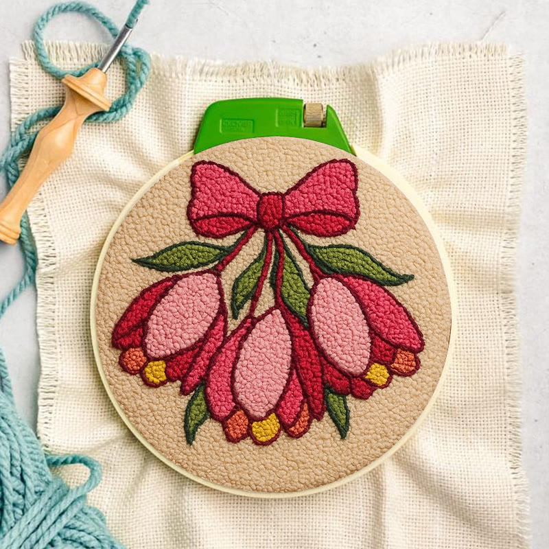 Floral Bow Punch Needle Kit - Personalized Needle Art | Nice Gift For Her  - image 5