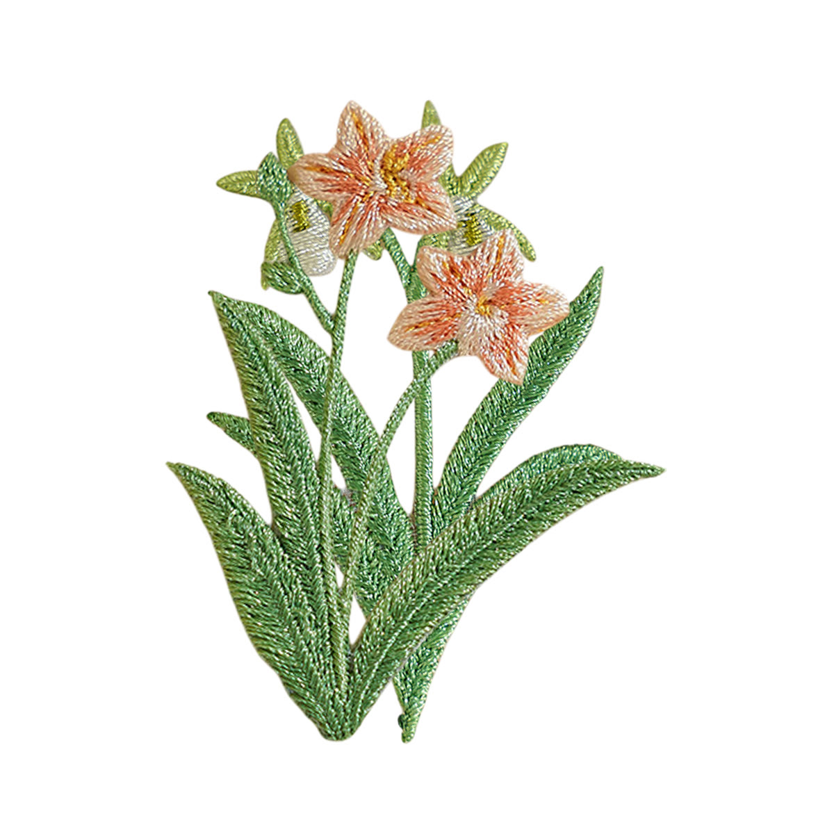 Rubbyoo Plant Embroidered Patch - Elegant Iron-on Patch For Nature Lovers | Rustic Floral Repair Applique - Cymbidium Orchid - image 25