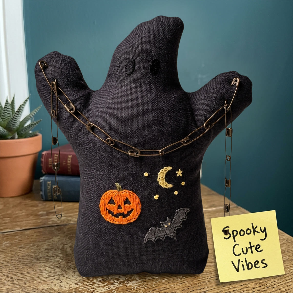 Rubbyoo Ghost Embroidery Kit - Tiny Jack-o-lantern | Simple Handmade Halloween Gift | Easy Sewing Kit For Beginners - image 6