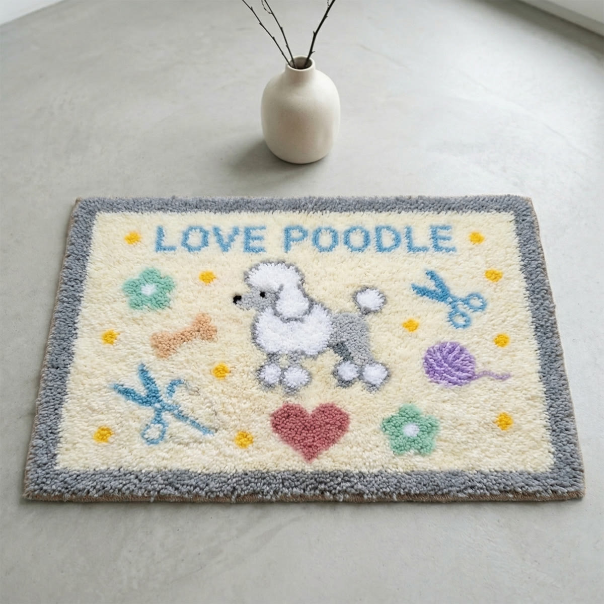 Rubbyoo Latch Hook Rug Kit - Love Poodle | Adorable Home Decoration | Perfect Gift For Puppy Lovers - image 7