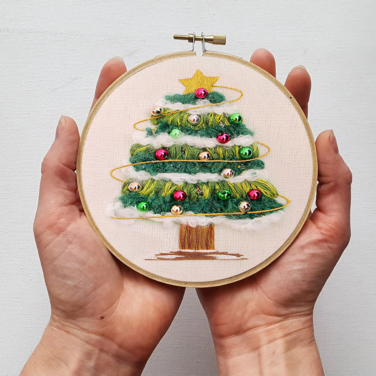 Rubbyoo Embroidery Kit - Shining Christmas Tree | Festive Holiday Decor | Perfect Needle Craft  - image 7