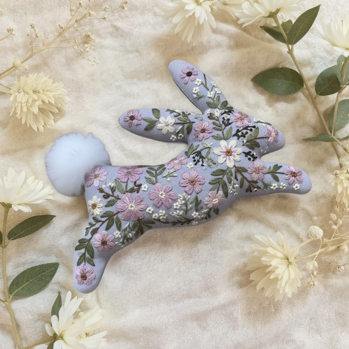 Rubbyoo Rabbit Embroidery Kit - Wildflower Beauty | Diy Birthday Gift | Handmade Bunny Decor - image 6