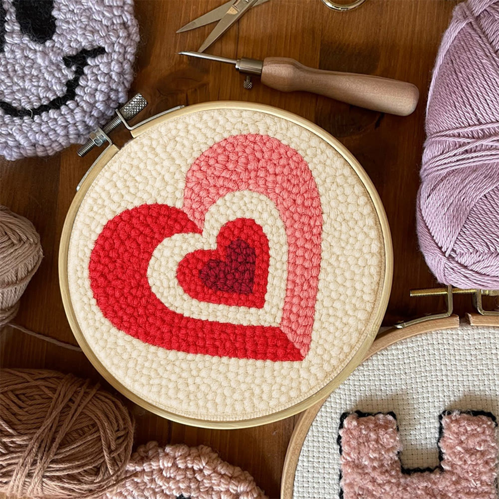 Gradient Layered Heart Punch Needle Kit – Valentine's Day Gifting Selection | Cozy Home Decor - image 10