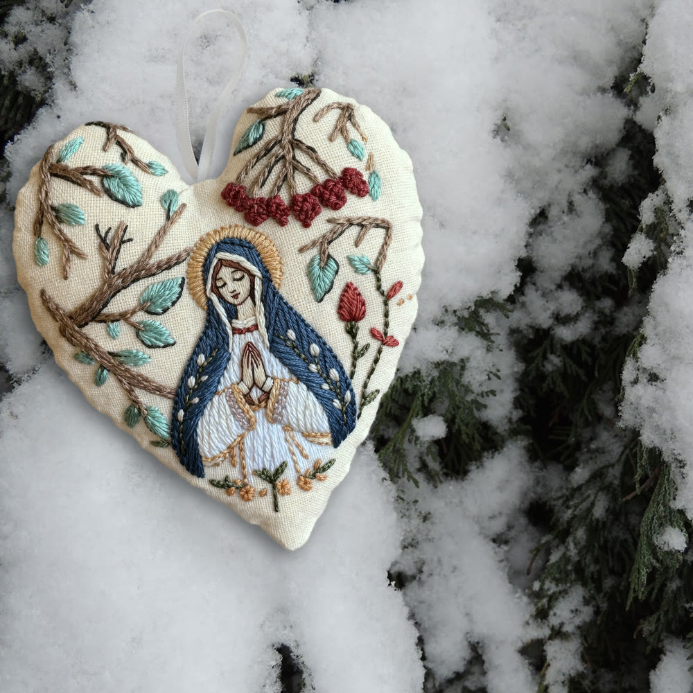 Rubbyoo Heart Embroidery Kit - Praying Woman | Handmade Catholic Craft | Diy Decorative Craft - image 10