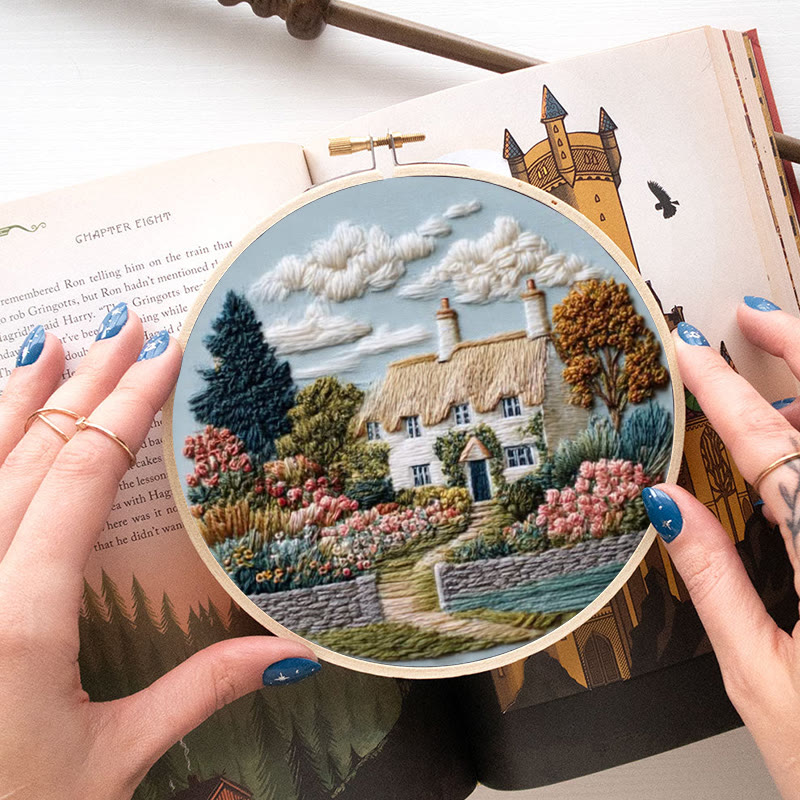 Rubbyoo Embroidery Kit - Beautiful Manor | Decorative Stitch Art | Unique Gift Idea - image 8