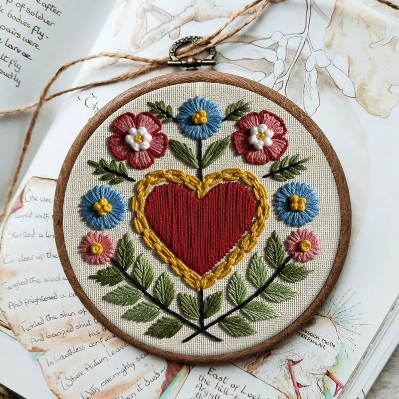 Rubbyoo Embroidery Kit - Charming Heart | Diy Handmade Craft | Nice Gifts For Mom - image 4